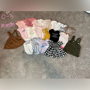 Carters, Cloud Island, Cat&Jack, Disney, & OkieDokie Assorted Baby Clothing Set